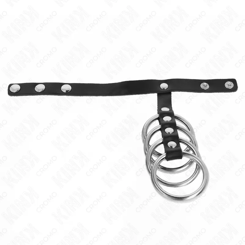 4-Ring Steel Cock Cage | 3.8 cm rings | KINK