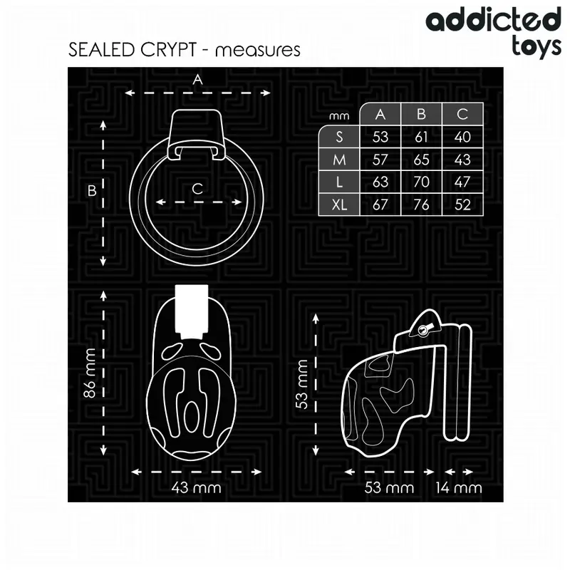 ADDICTED TOYS LOCKED - GABBIA PER PENE SIGILLATA CRYPT 8 CM