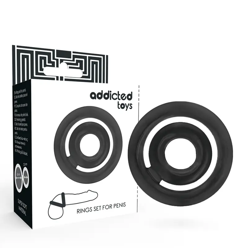 ADDICTED TOYS POTENZ SET ANELLI PER IL PENE NERO