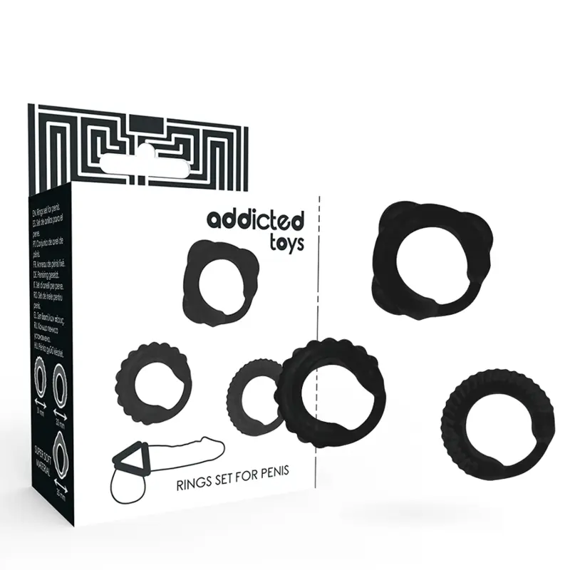 ADDICTED TOYS SET 3 ANELLI PER IL PENE NERO