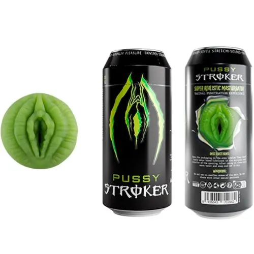 Alive Pussy Stroker Lattina – Masturbatore Maschile Effetto Vagina Discreto a Forma di Bevanda Energetica