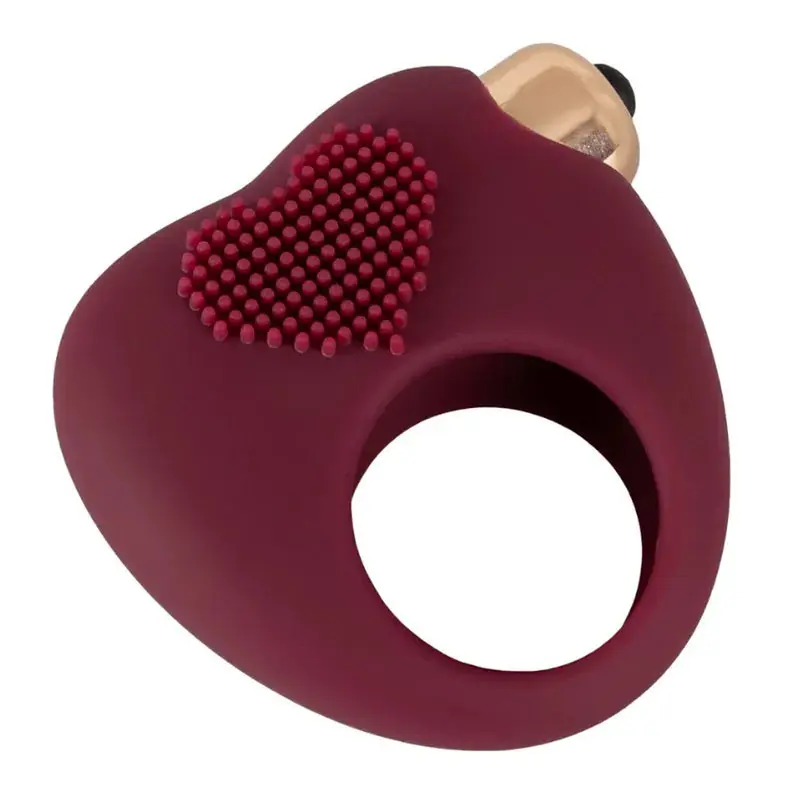 Anello vibrante Magic Shiver in silicone bordeaux per coppia