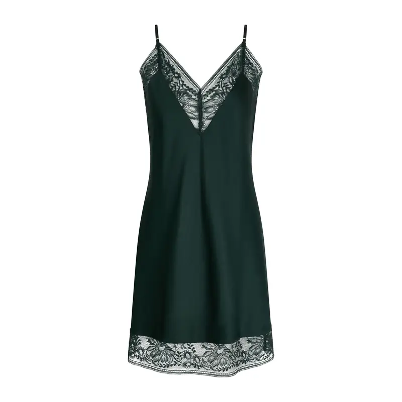 AUBADE - MIDNIGHT WHISPEAR BABYDOLL IN SETA VERDE