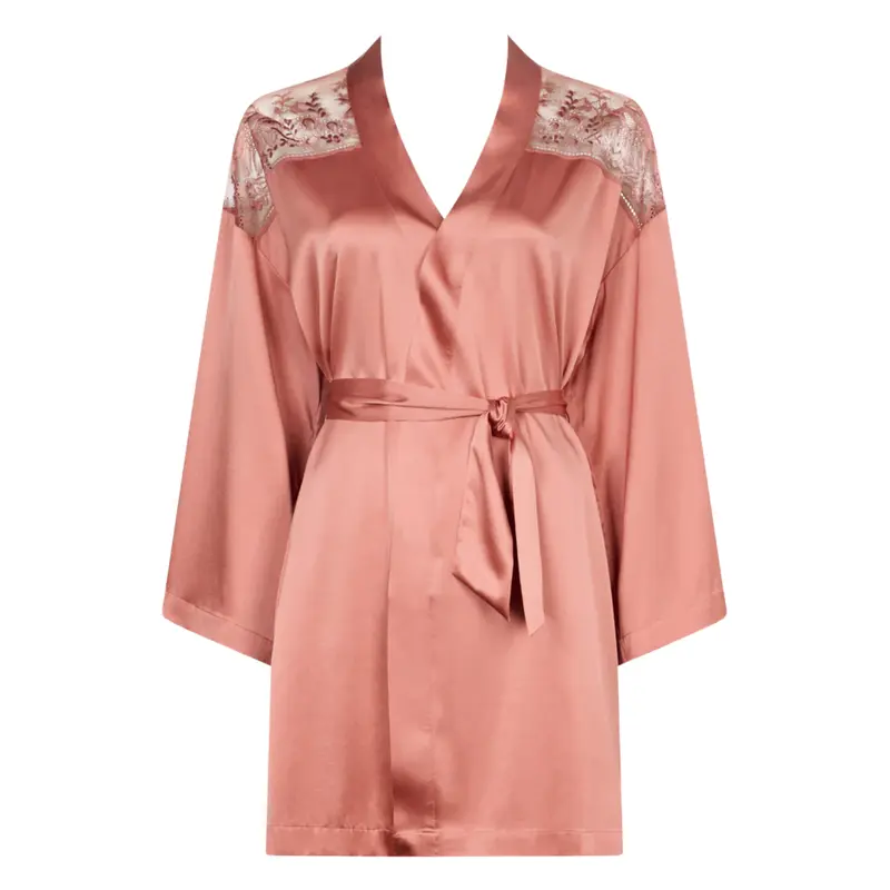 AUBADE - MIDNIGHT WHISPER KIMONO ROSA