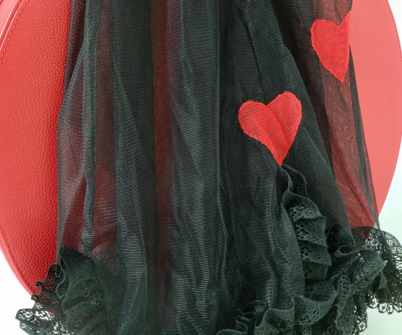 Babydoll “Musica” in pizzo nero