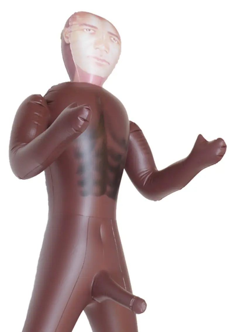 Bambolo gonfiabile Builder Doll nero, alto 165 cm