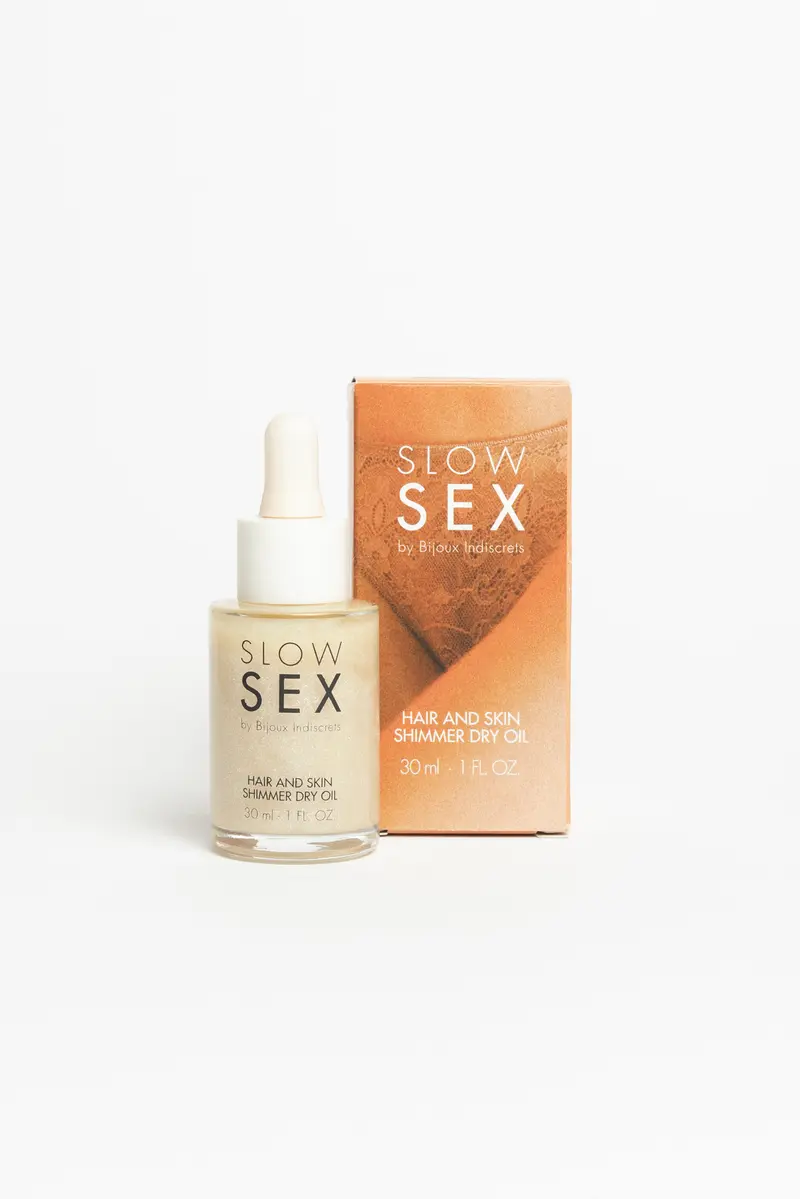 BIJOUX INDISCRETS SLOW SEX HAIR AND SKIN SHIMMER DRY OIL