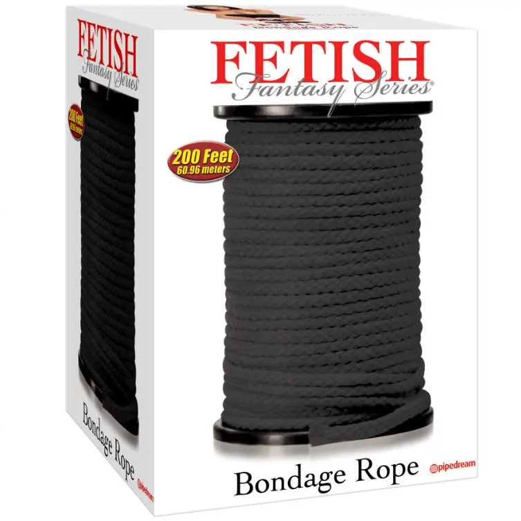 Black Japanese silk bondage rope | 60.96 m | FETISH FANTASY SERIES