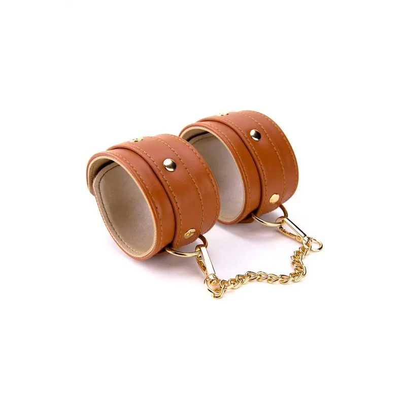 BLAZE ELITE - ANKLE CUFFS COGNAC VEGAN LEATHER