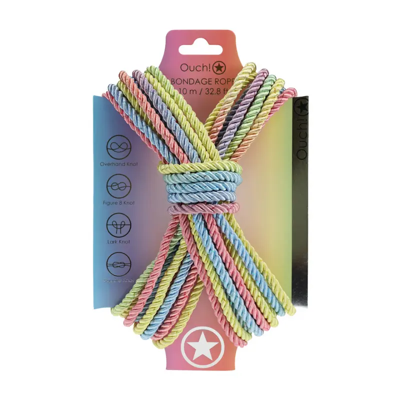 BONDAGE ROPE 10MT - PASTEL MULTICOLOR