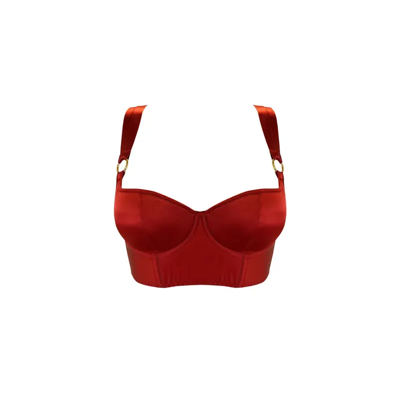 BORDELLE - SIGNATURE REGGISENO BUSTIER ROSSO