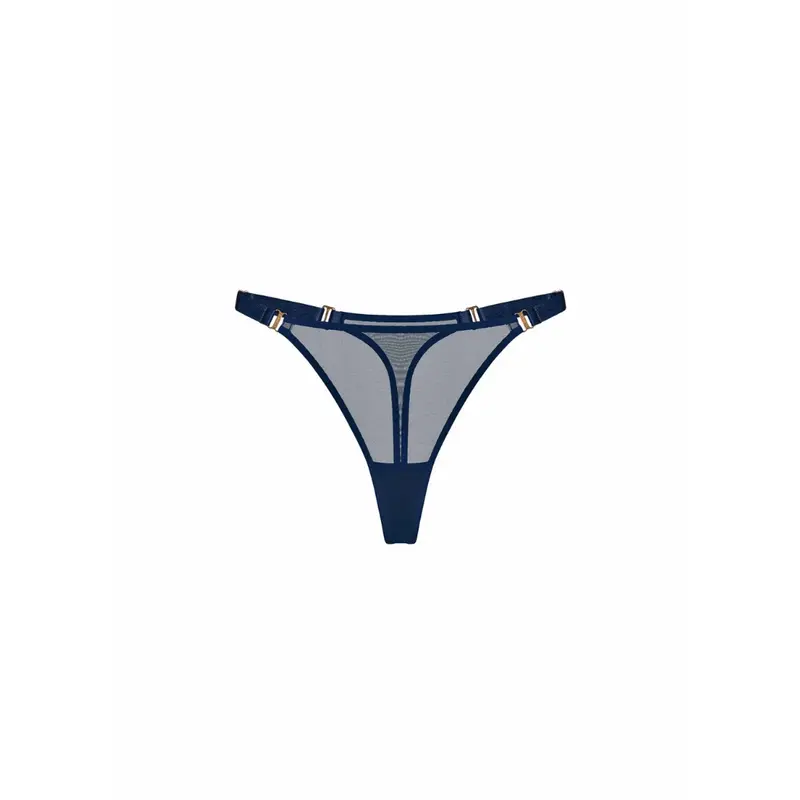 BORDELLE - SIGNATURE TANGA IN TULLE BLU