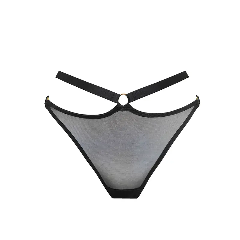 BORDELLE - TANGA REGOLABILE NERO