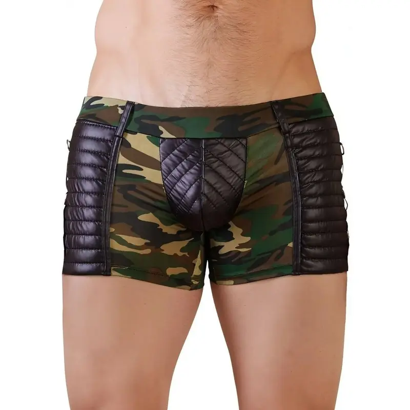 Boxer NEK in microfibra camouflage con inserti neri