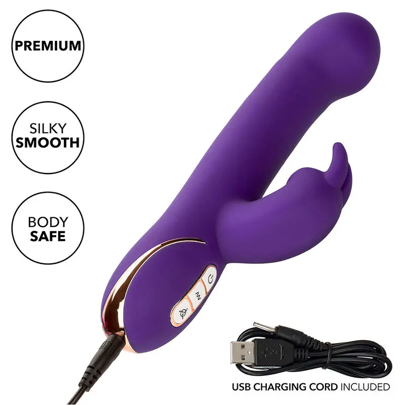CALEXOTICS - JACK RABBIT VIBRATOR AND STIMULATOR 7 VIBRATION LEVELS AND STIMULATING WAVES BLUE