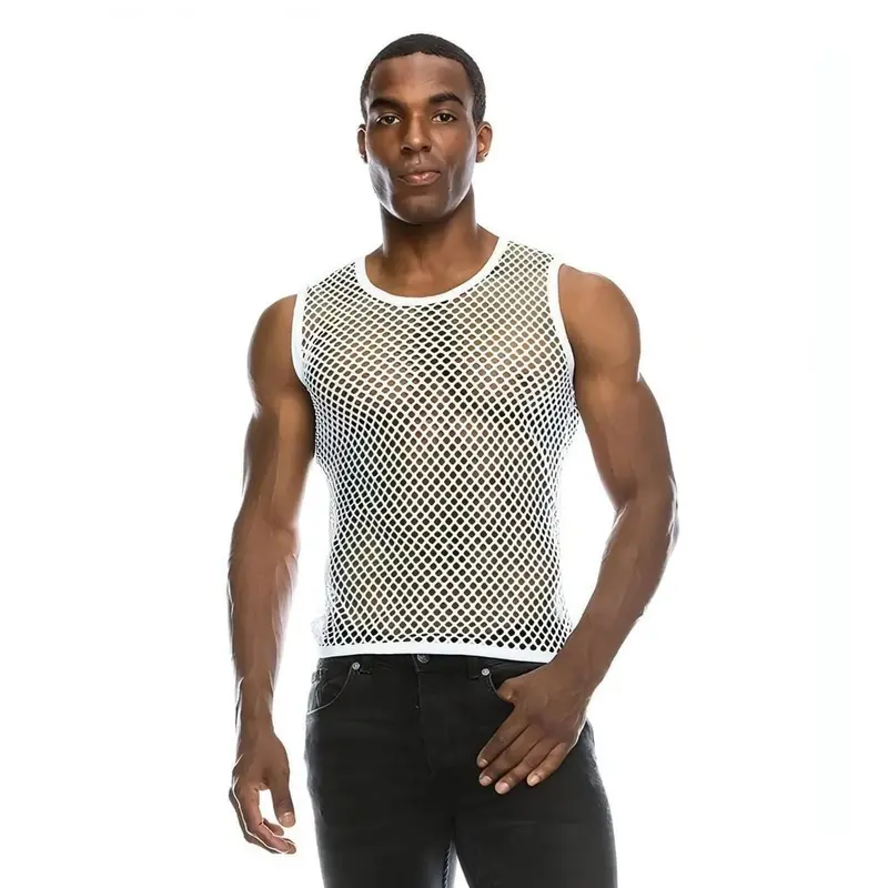 Canotta a rete bianca Cottelli Collection for men