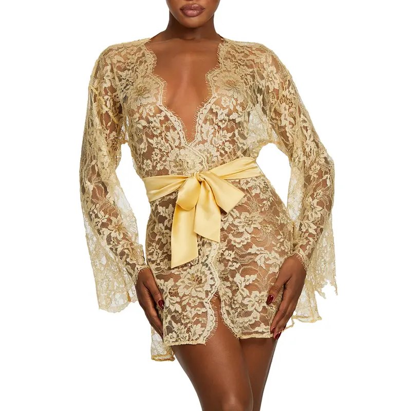 COCO DE MER - FIORELLA KIMONO IN PIZZO