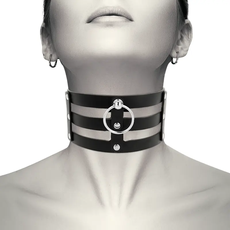 COQUETTE CHIC DESIRE CHOKER ARTIGIANALE IN PELLE VEGAN - FETISH