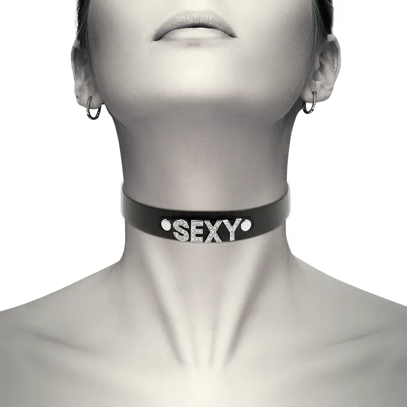 COQUETTE CHIC DESIRE CHOKER ARTIGIANALE IN PELLE VEGAN - SEXY