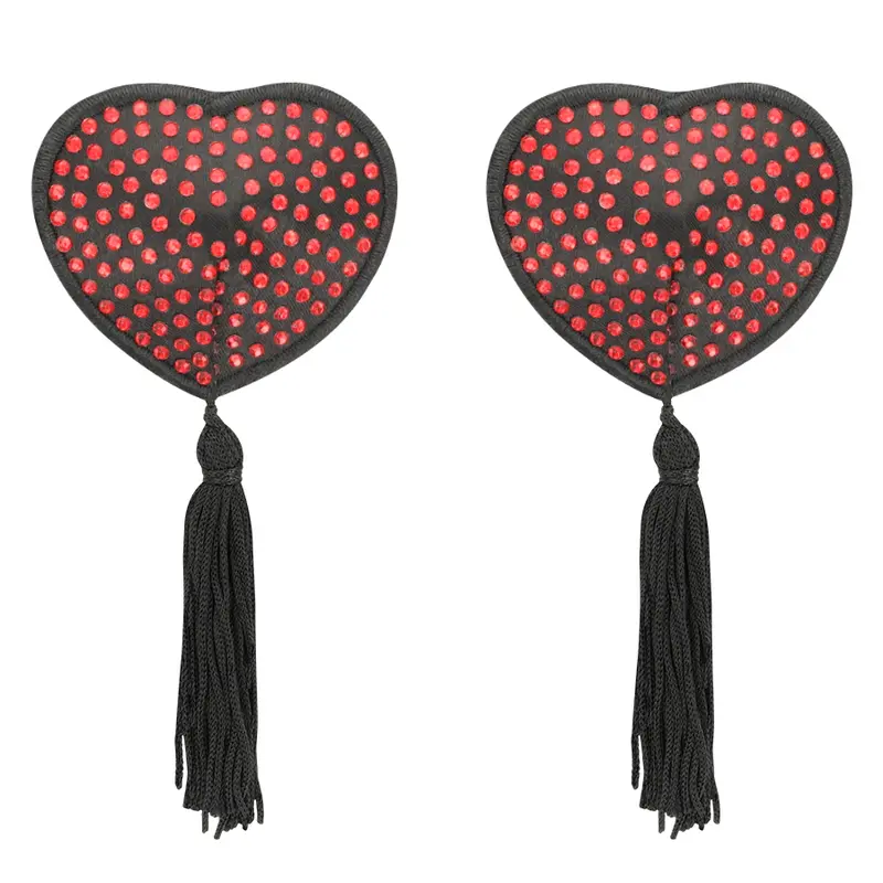 COQUETTE CHIC DESIRE COPRI CAPEZZOLE CUORE NERO / ROSSO