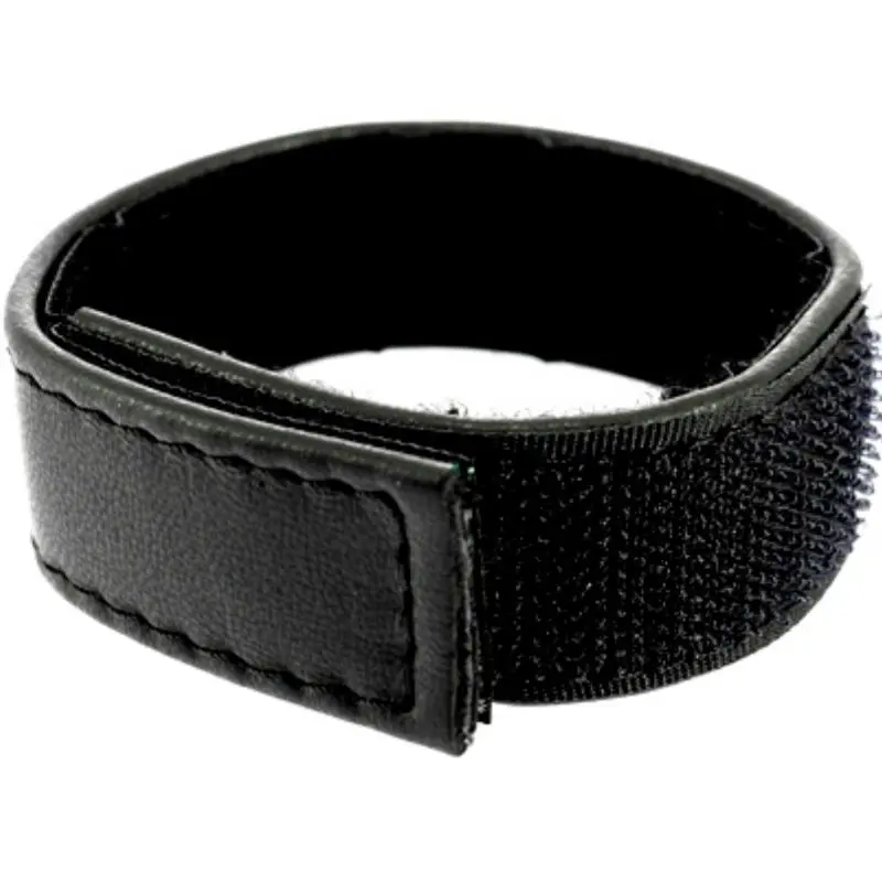 CORPO IN CUOIO COCK E CINGHIA SFERA VELCRO REGOLABILE - NERO