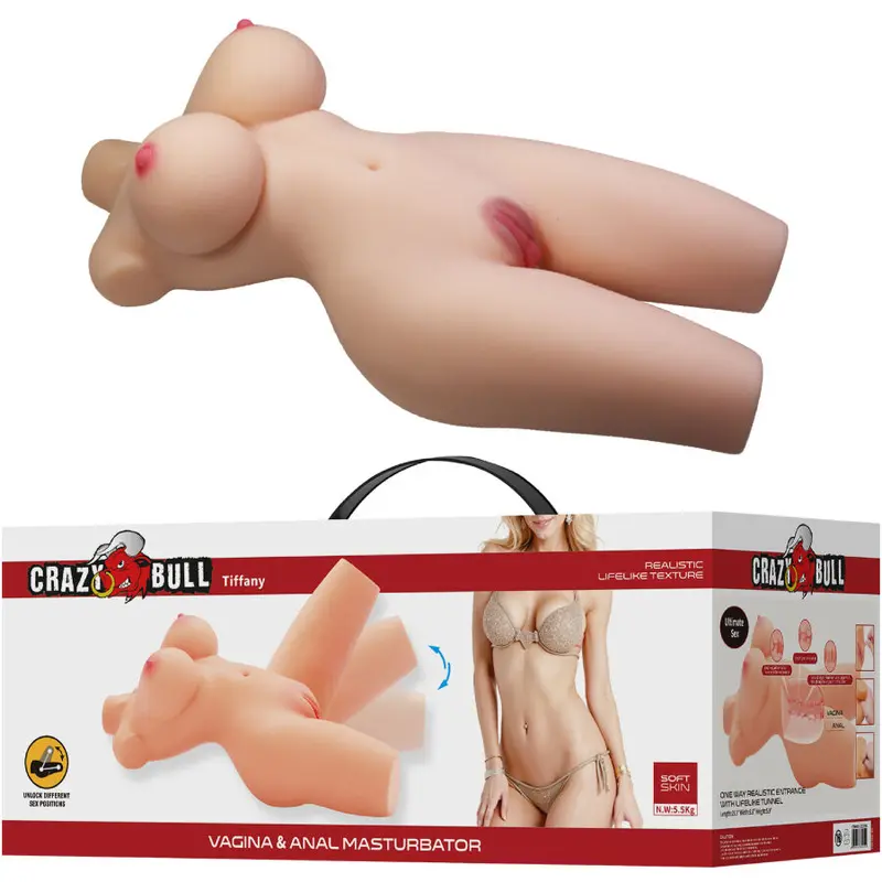 CRAZY BULL - TIFFANY TORSO FEMMINILE REALISTICO VAGINA E ANALE 5,5 KG
