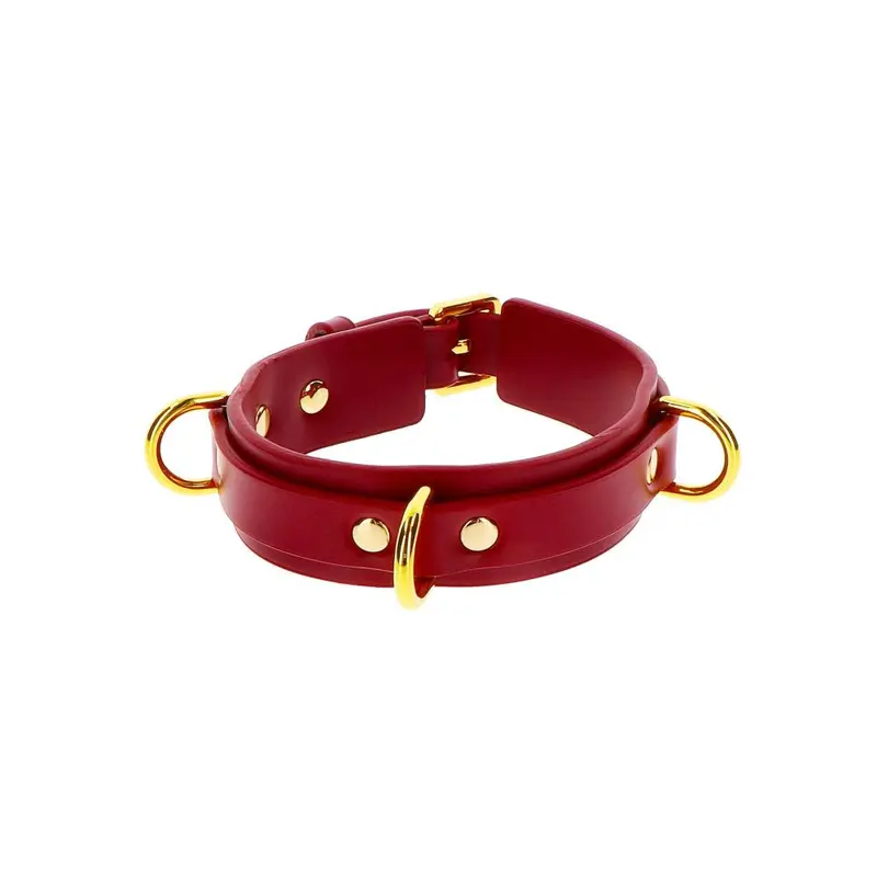 D-RING COLLAR DELUXE RED - TABOOM