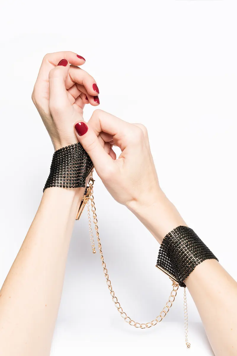 DÉSIR MÉTALLIQUE METALLIC MESH HANDCUFFS BLACK