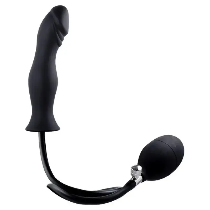 Dildo Anale Ricurvo Gonfiabile estandibile fino a 8.9 cm Lungo 15.2 cm