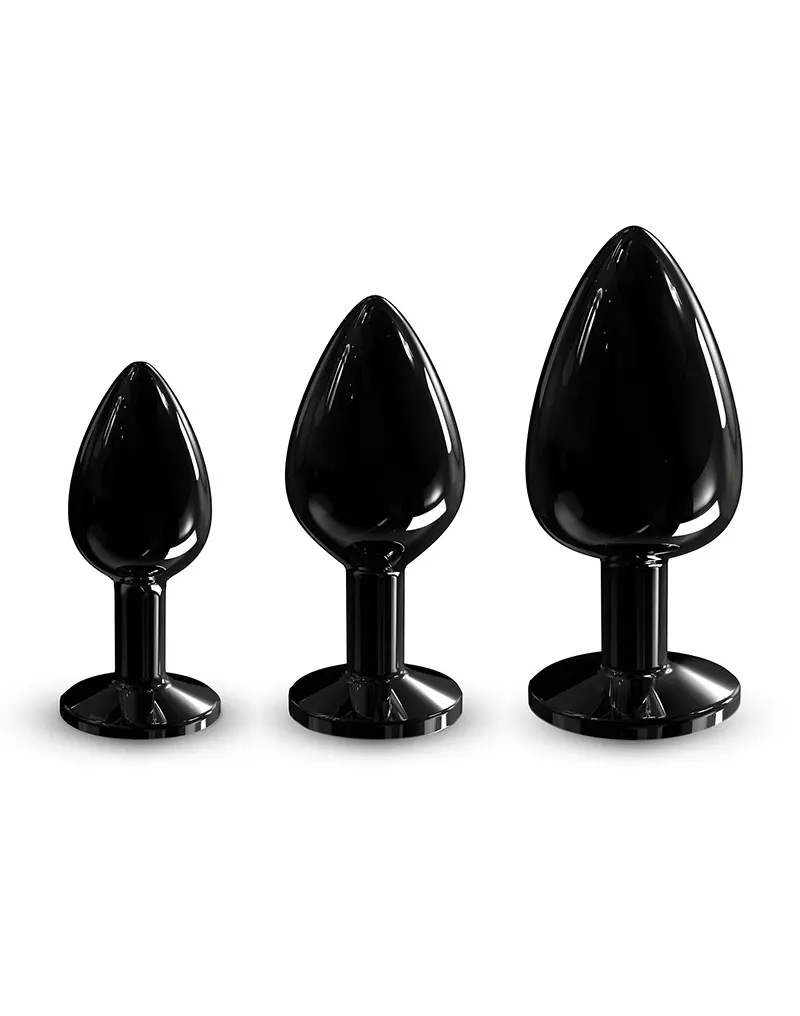 DORCEL DIAMOND BUTT PLUG BLACK - ALUMINIUM