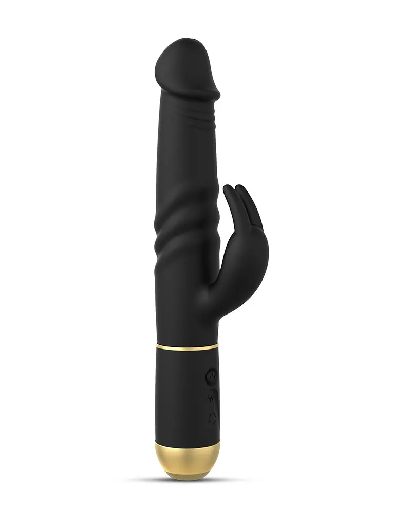 DORCEL - FURIOUS RABBIT 2.0 THRUSTING AND ROTATING VIBRATOR BLACK