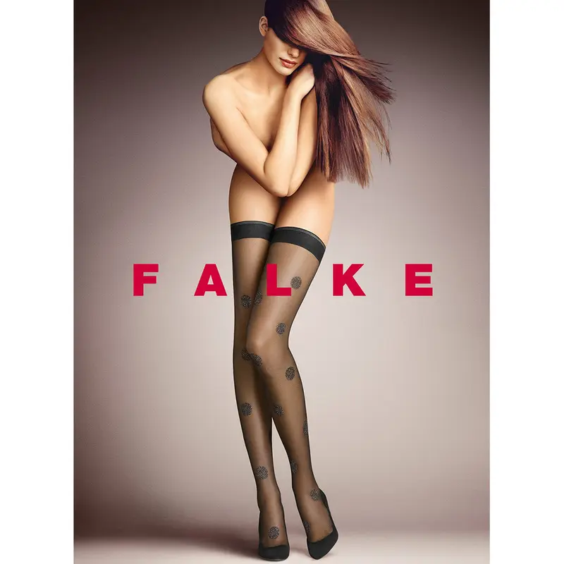 FALKE - CALZA AUTOREGGENTE CON POIS 20 DEN