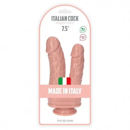 Fallo doppio dildo realistico vaginale anale Italian Cock 19 cm