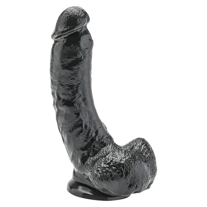 Fallo Ultrarealistico con testicoli e ventosa in tecnologia Vital-Skin - 20.5cm - Nero