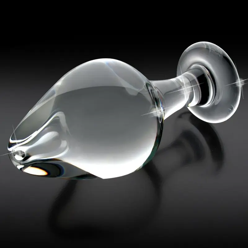 Glass anal plug | 7.5 cm × 4.5 cm | ICICLES