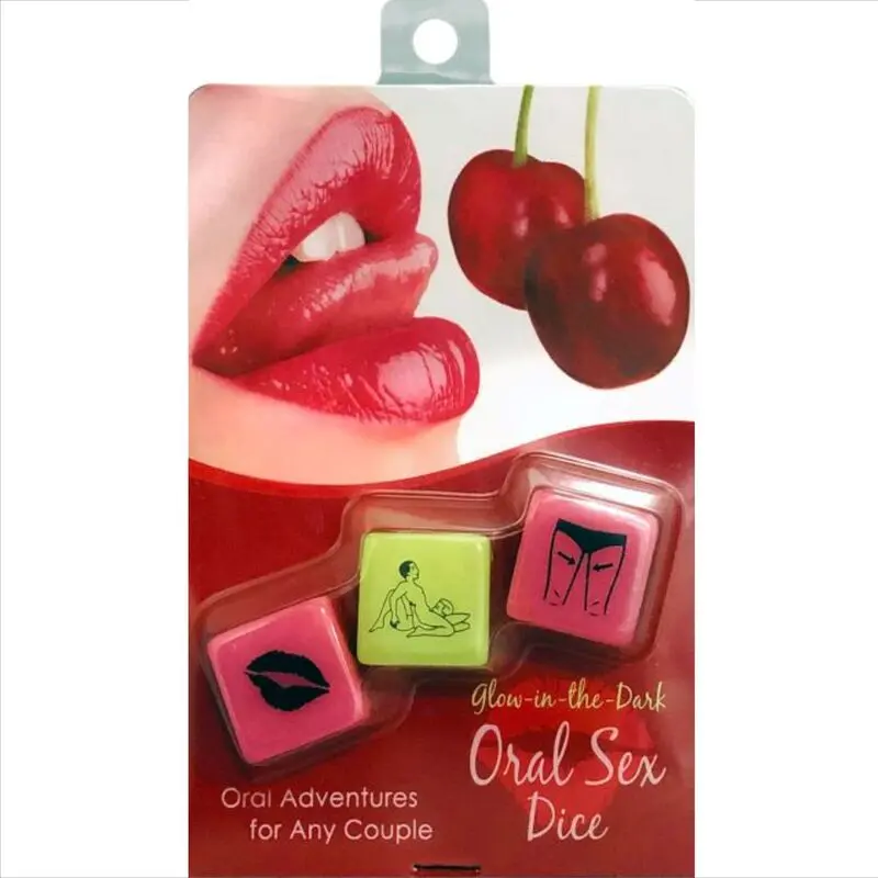 Glow-in-the-dark oral sex dice (pink & green) | KHEPER GAMES