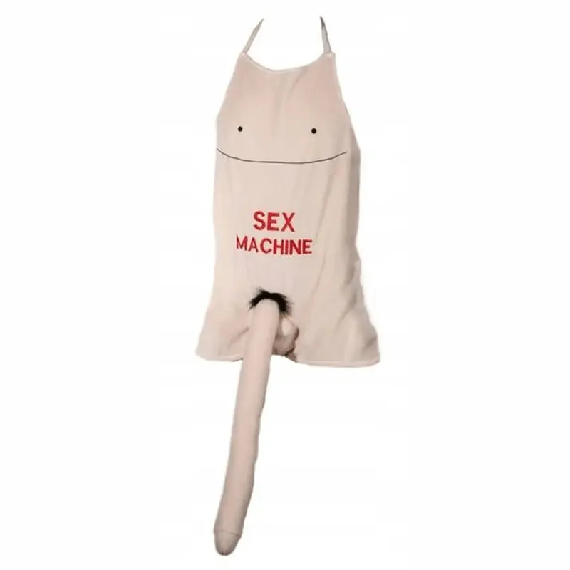 Grembiule con pene lungo in peluche