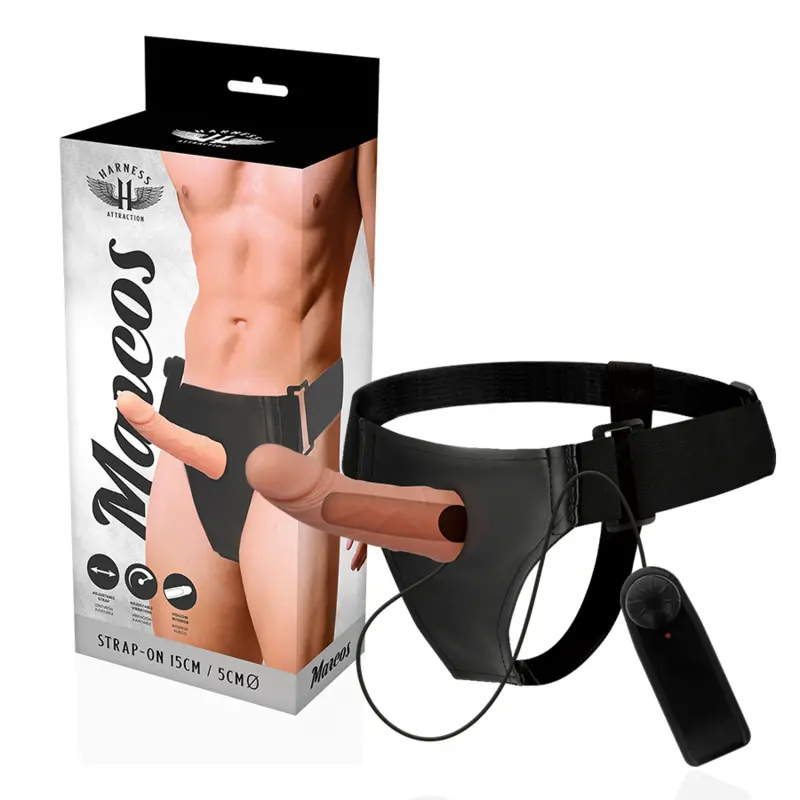 HARNESS ATTRACTION ¡RNES HUECO MARCOS  CON VIBRADOR 15 X 5 CM