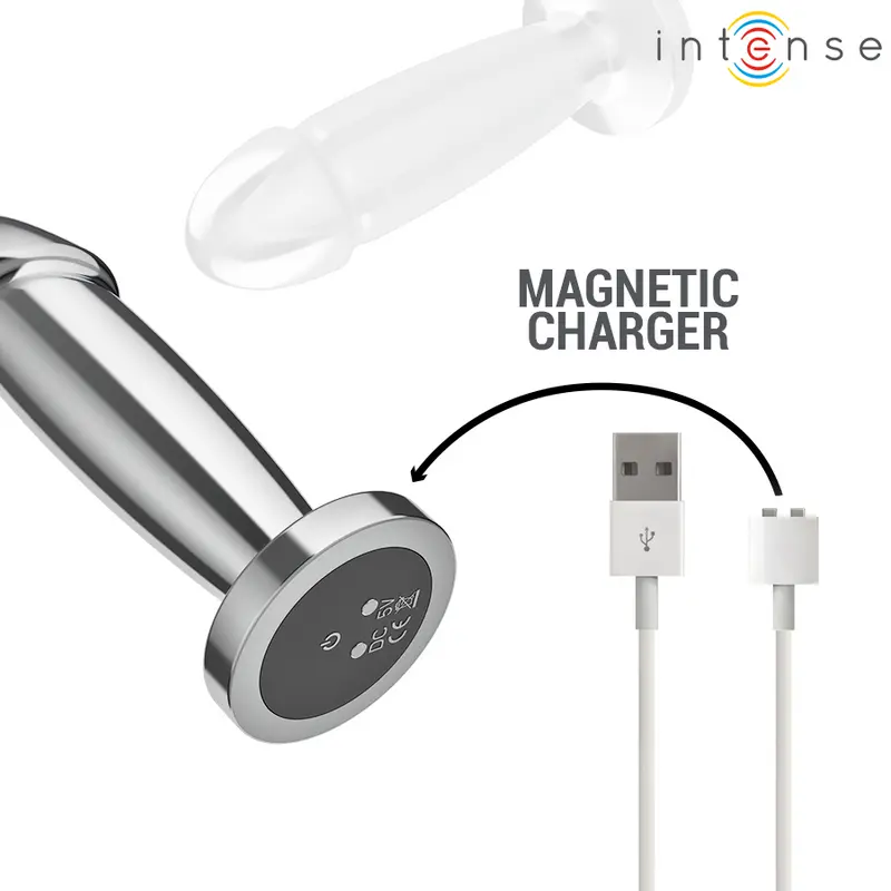 INTENSE - ANAL PLUG 10 VIBRAZIONI DILDO METALLO CON TELECOMANDO S