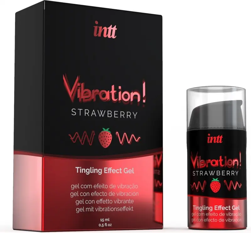 Intt Vibration Strawberry – Spray Stimolante Intimo per Coppia Effetto Caldo e Formicolio Aromatizzato alla Fragola