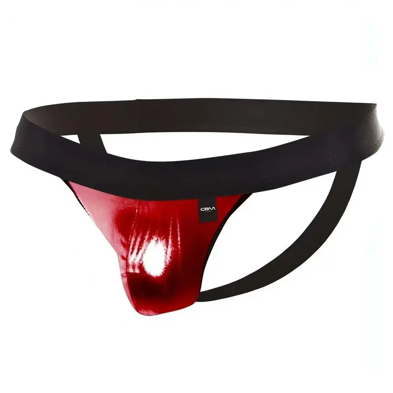 Jock Strap Cut4Men rosso wet look