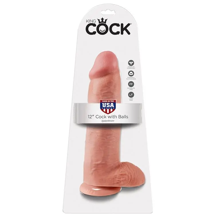 KING COCK 12 "CARNE DI CAZZO CON PALLINE 30,48 CM