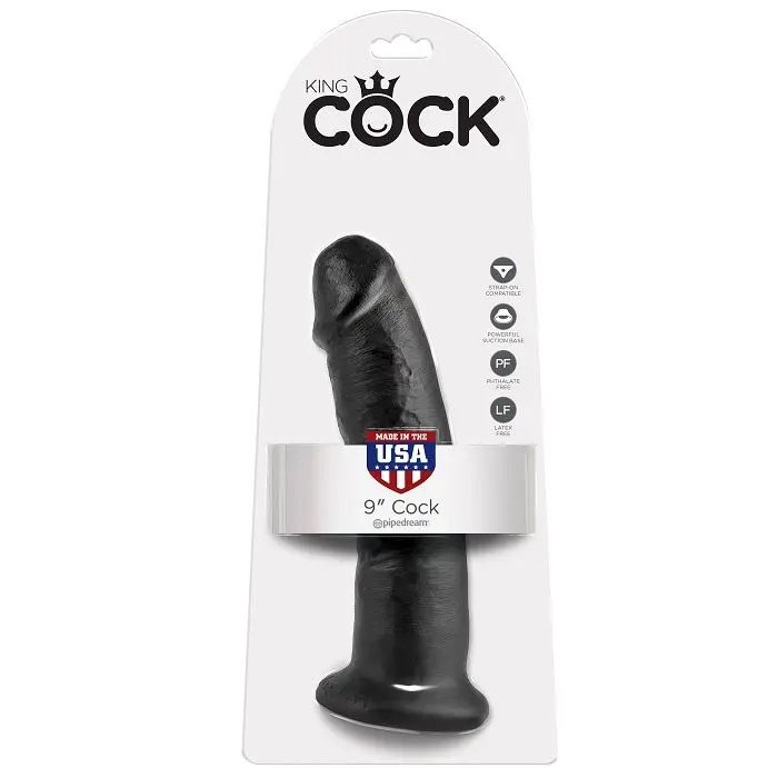 KING COCK 9" CAZZO NERO 22,9 CM