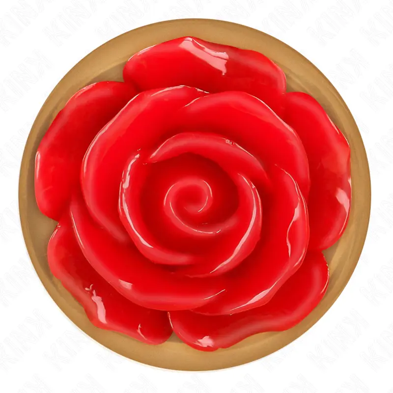 KINK - PINK GOLD ANAL PLUG WITH RED ROSE M