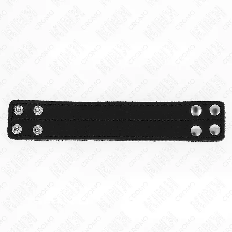 Leather penis ring with snap-pressure closure | 18.5 cm × 3.3 cm | KINK