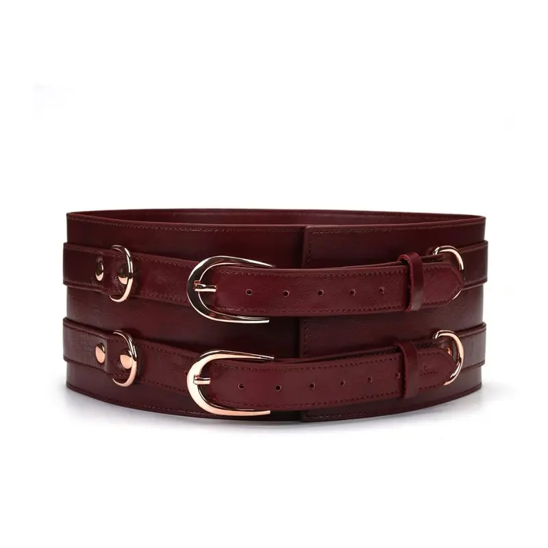 LIEBE SEELE - WINE RED CINTURA IN PELLE BORDEAUX