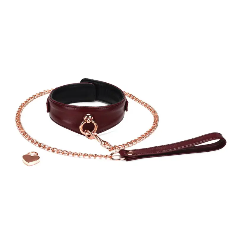 LIEBE SEELE - WINE RED COLLARE CON GUINZAGLIO