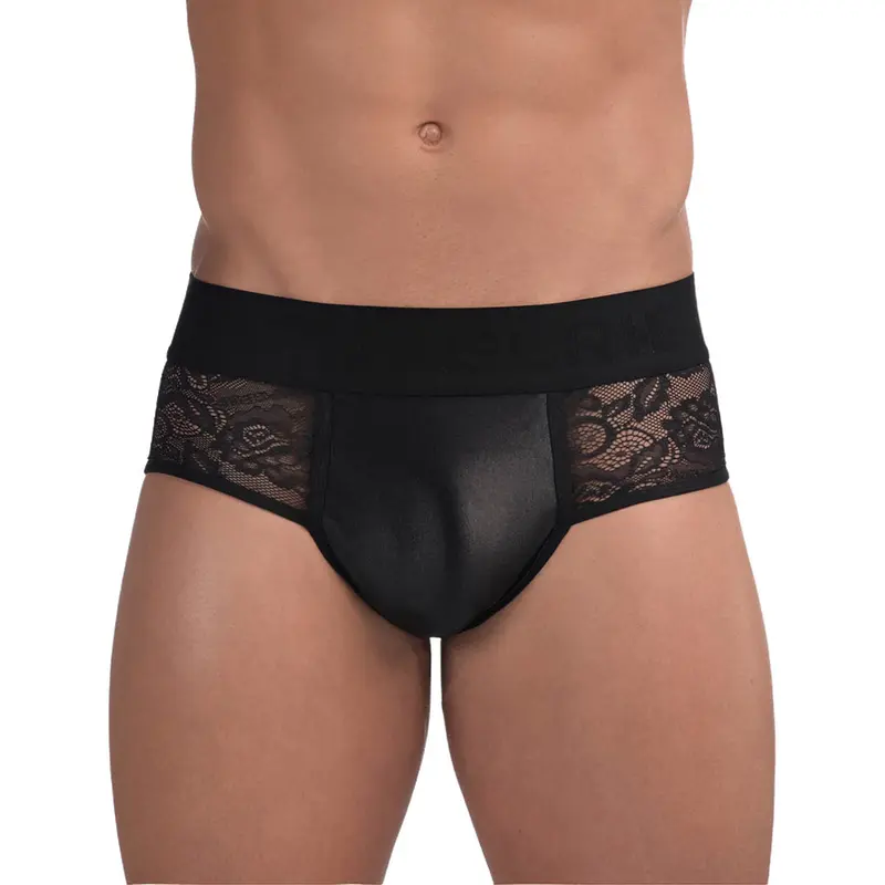 MENAGERIE - SLIP CLASSICO IN PIZZO NERO