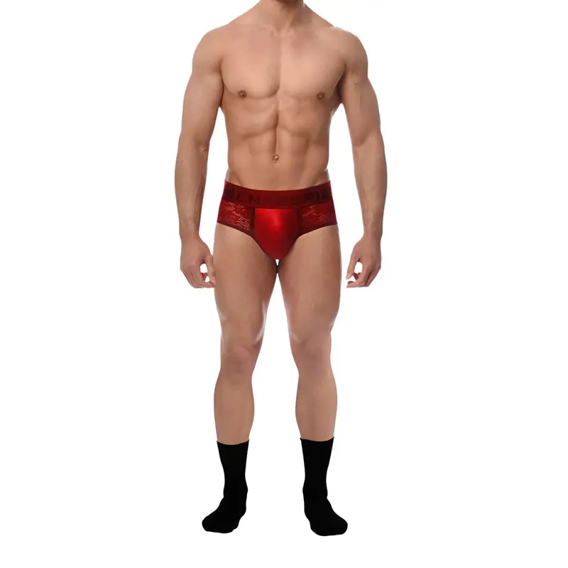 MENAGERIE - SLIP CLASSICO IN PIZZO ROSSO