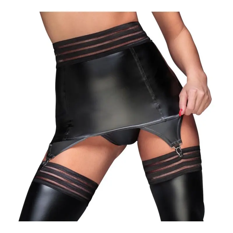 NOIR HANDMADE HIGH-WAIST GARTER BELT (WITHOUT STOCKINGS AND BRA)